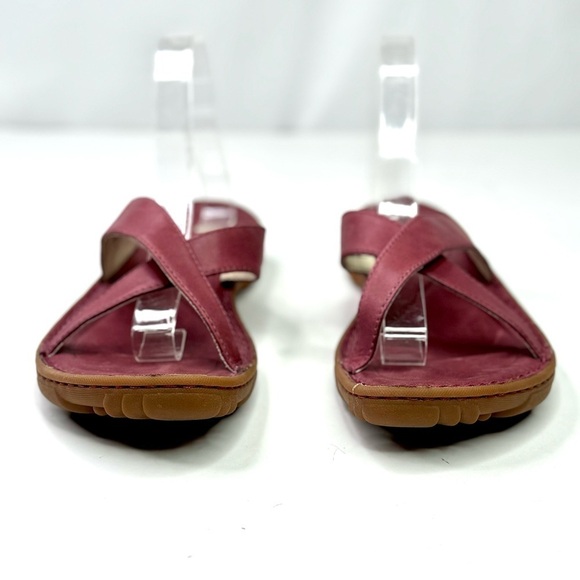Bogs Todos Slides sandals Garnet wine red leather sandals 10 - Picture 5 of 10
